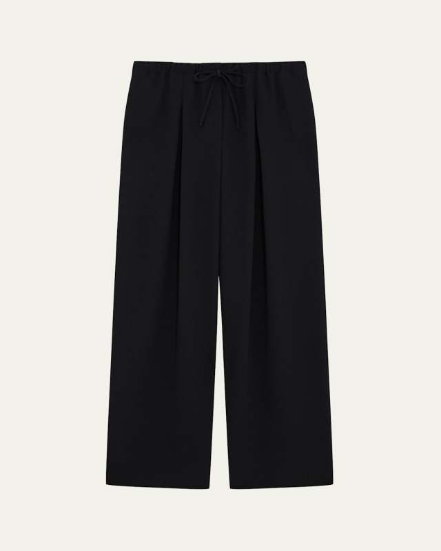 Pleated Casual Drawstring Pants